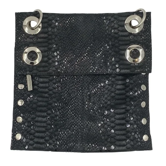 Hammitt Montana Large Reversible Black Leather Crossbody Bag RARE - Picture 6 of 10